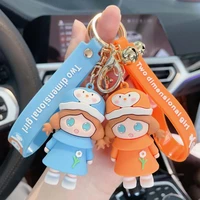 new cute girl keychain cartoon doll key chain boudoir bag pendant lovers personality small gifts