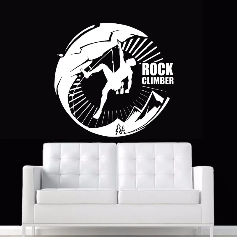 Наклейка на стену для скалолазания Виниловая наклейка альпинизма декора