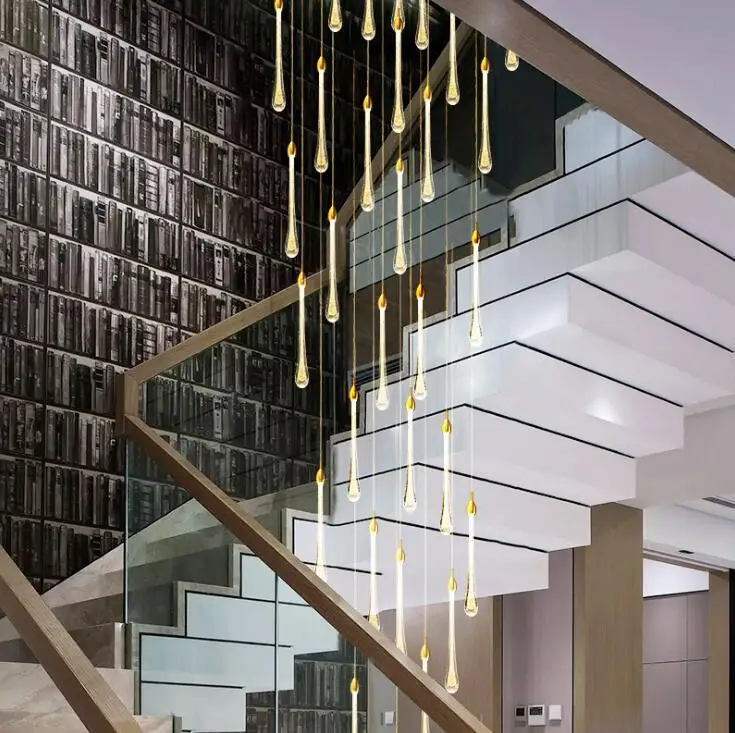 Постмодерн роскошная атмосфера модель комнаты каплевидный кристалл свет