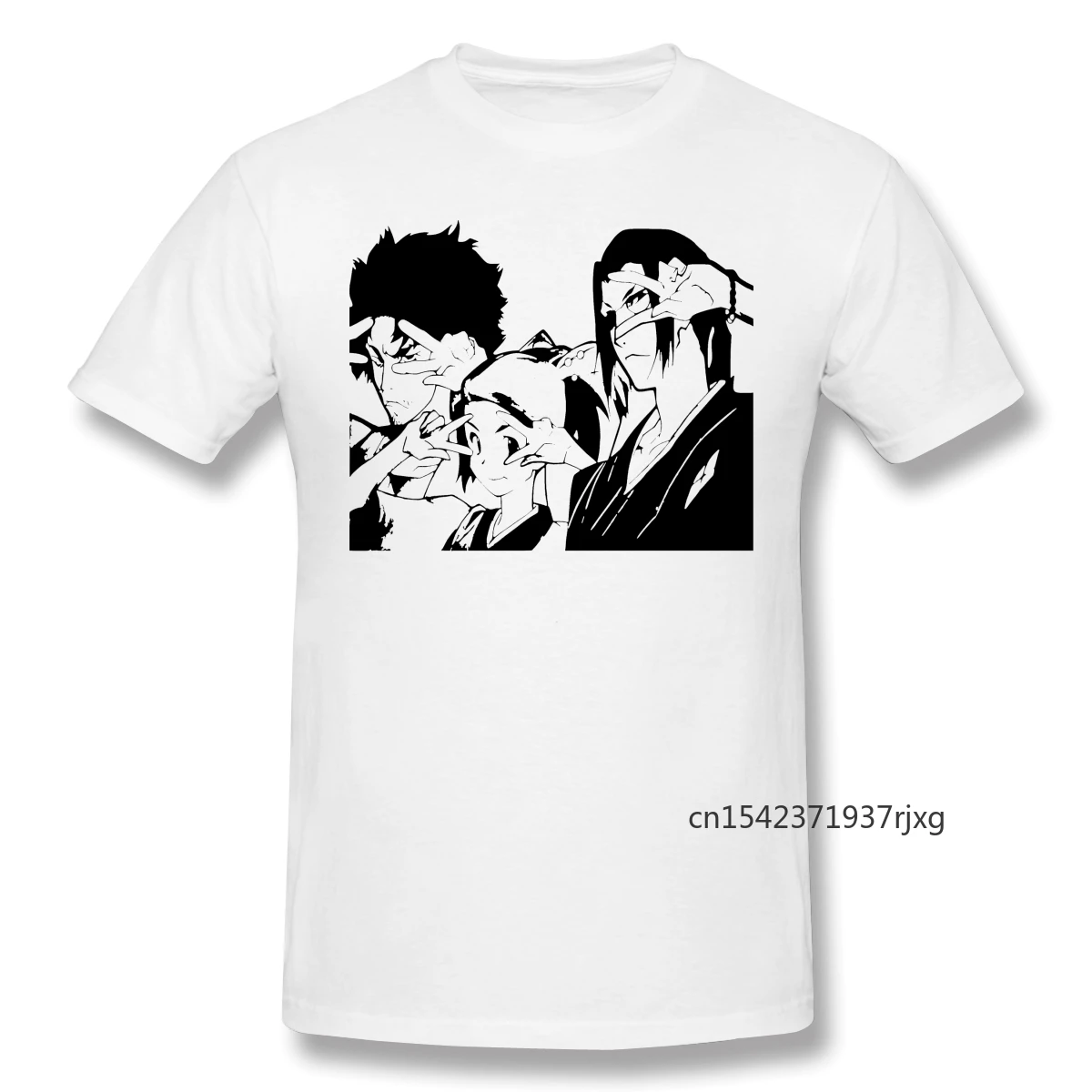 

Samurai Champloo T Shirt s Great Cool Designed T-Shirt Mugen Jin and Fuu Samurai Champloo Fashion Short Sleeve