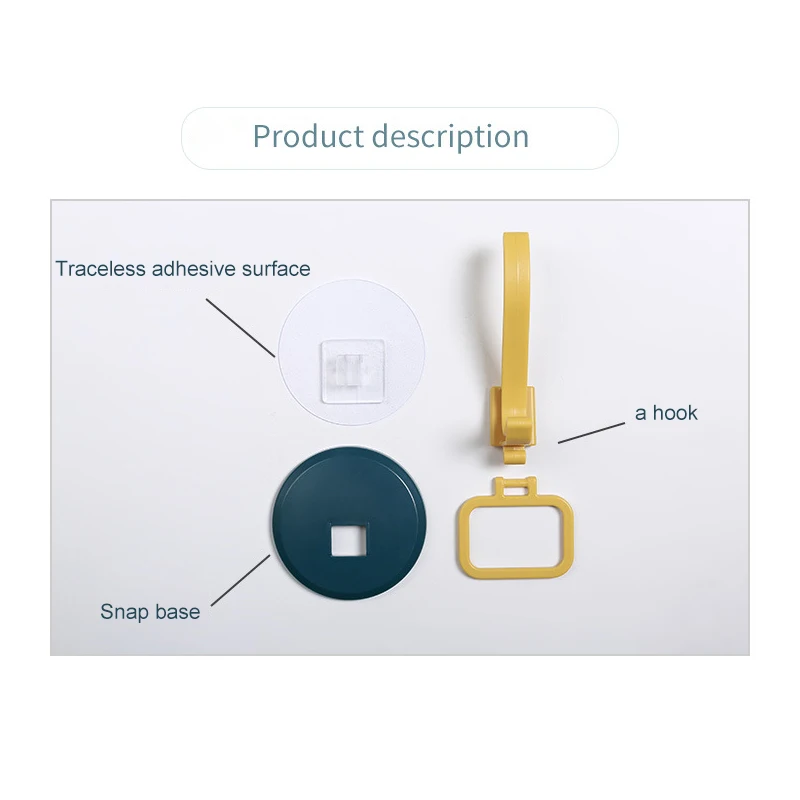 

1pc Household Simple Disc Three Hook Towel Hook For Bathroom Clothes Hanger Bedroom Hanger Kitchen Accessories For Living Room