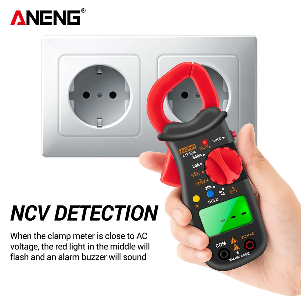 Токоизмерительные клещи ANENG MT88A мультиметр ЖК-дисплей цифровой универсальный
