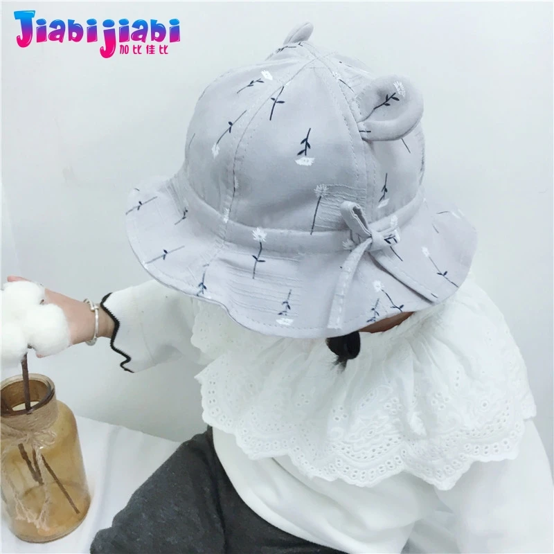 Toddler Bucket Hat Spring Summer Baby Children Binaural Flowers Sunshade Preschool Boys Girl Fisherman Beach 1-4 Old | Аксессуары для