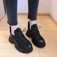 thick soled casual sports shoes spring and summer new fashion all match low cut lace up large size womens shoes
