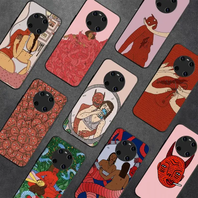 

Polly nem pintura arte suave Phone Case For Huawei Y 5 Y6 2019 Y5 2018 Y9 2019 Luxury case for 9prime2019