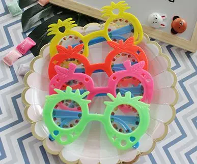 

3PCS Cartoon handmade fruit shape children's decorative glasses DIY party children's glasses frame random color