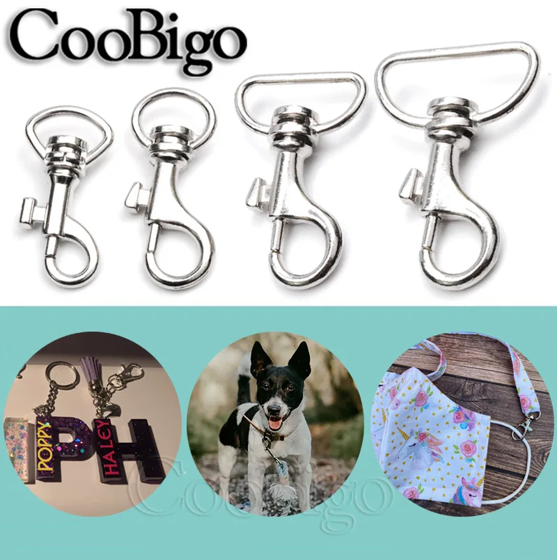 5 шт. металлические кнопки омара застежка крючок серебро Поворотный Trigger зажим