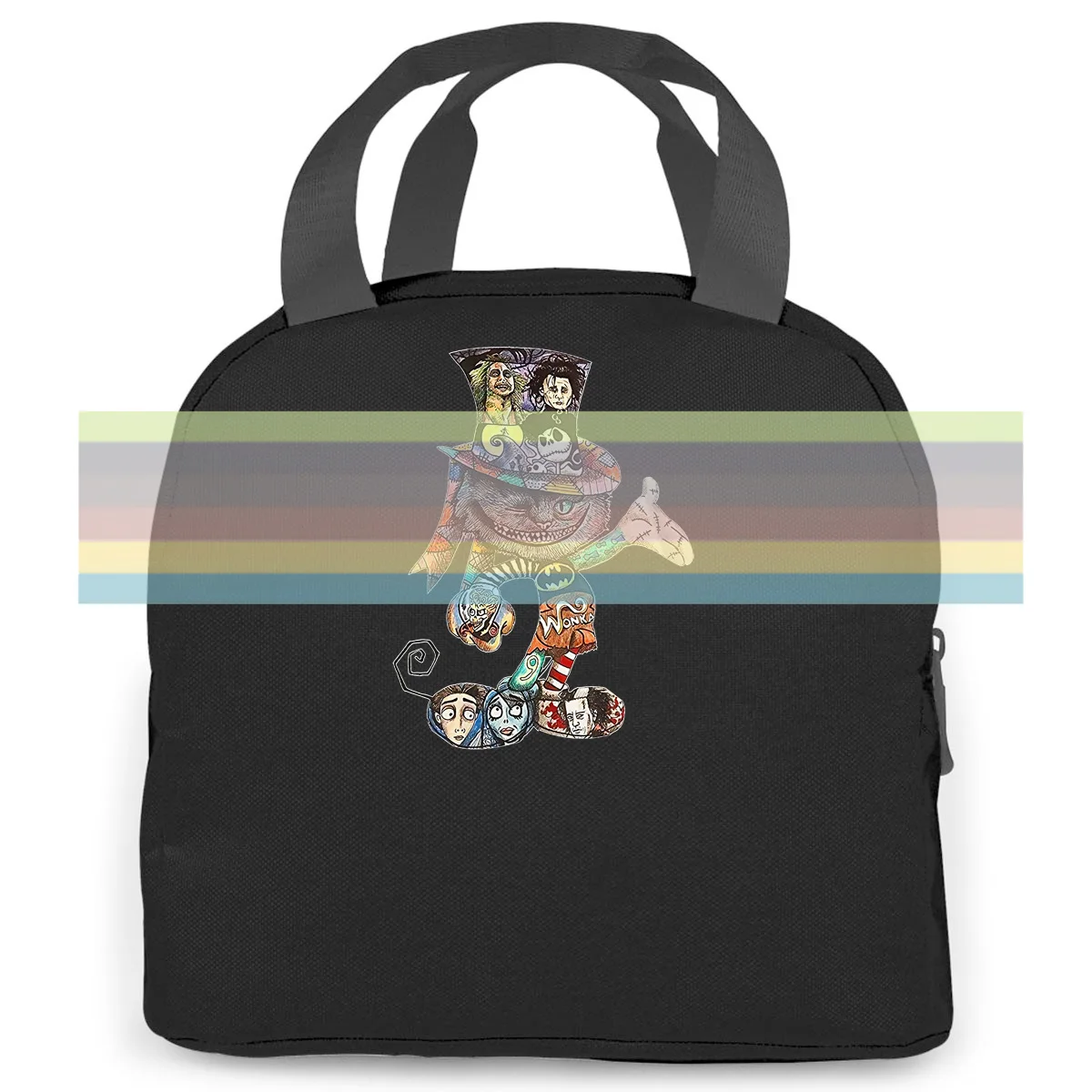 

Cheshire Kitten Cartoon Alice In Wonderland for Novelty Cool women men Portable insulated lunch bag adult