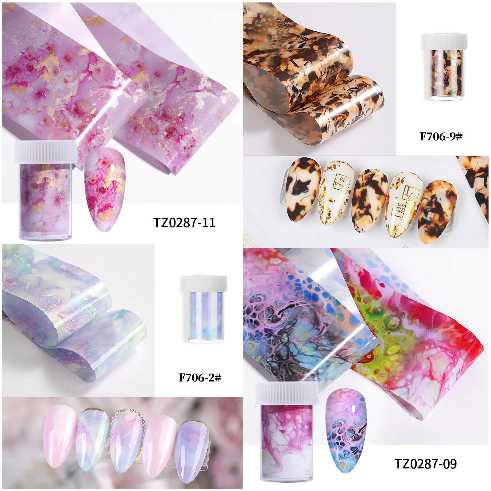 

1PCS Nail Foils Sticker Nail Sticker Nail Art Transfer Foil Sticker Nail Decoration Stickers and Decals Manicure Tools Supplies
