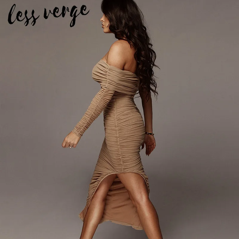 Simplee сексуальное Элегантное летнее Облегающее с драпировкой длинное женское
