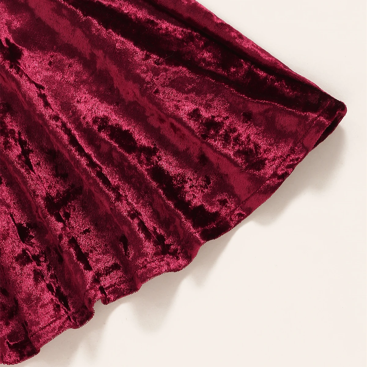 Юбки для маленьких девочек детская юбка винно-Красного цвета Однотонная