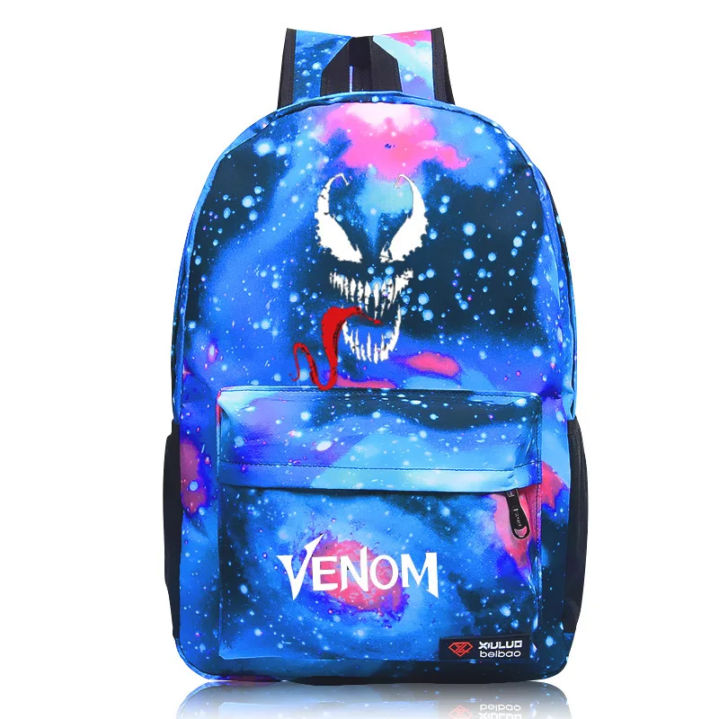 Светящийся рюкзак Venom Marvel Hero, школьная сумка, Студенческая Детская сумка для мальчиков и девочек, рюкзак для ноутбука, повседневный рюкзак, светится в темноте