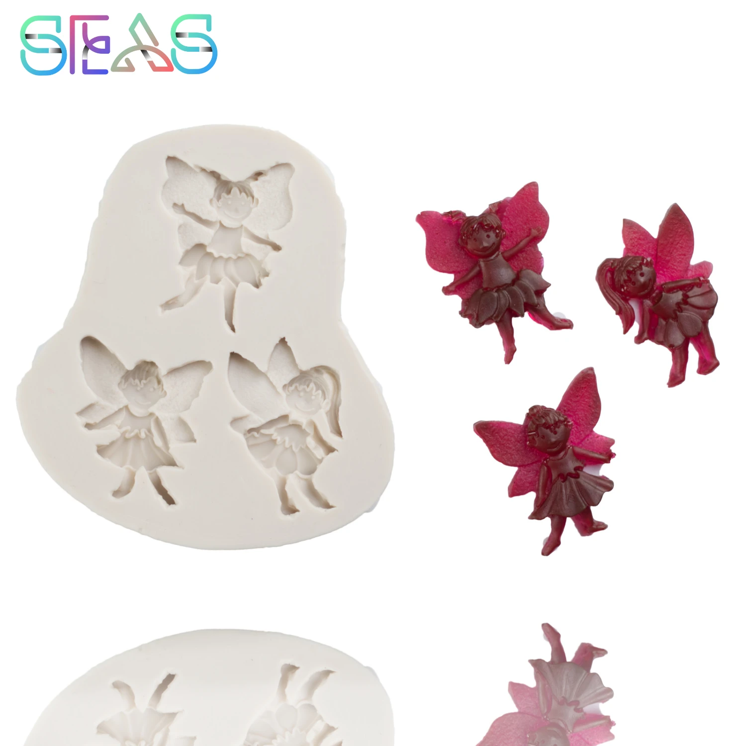 

3 Elves Candy Bar Silicone Mold DIY Biscuits Baking Molds Petal Soft Dessert Fondant Molds Kitchen Tools Accessories