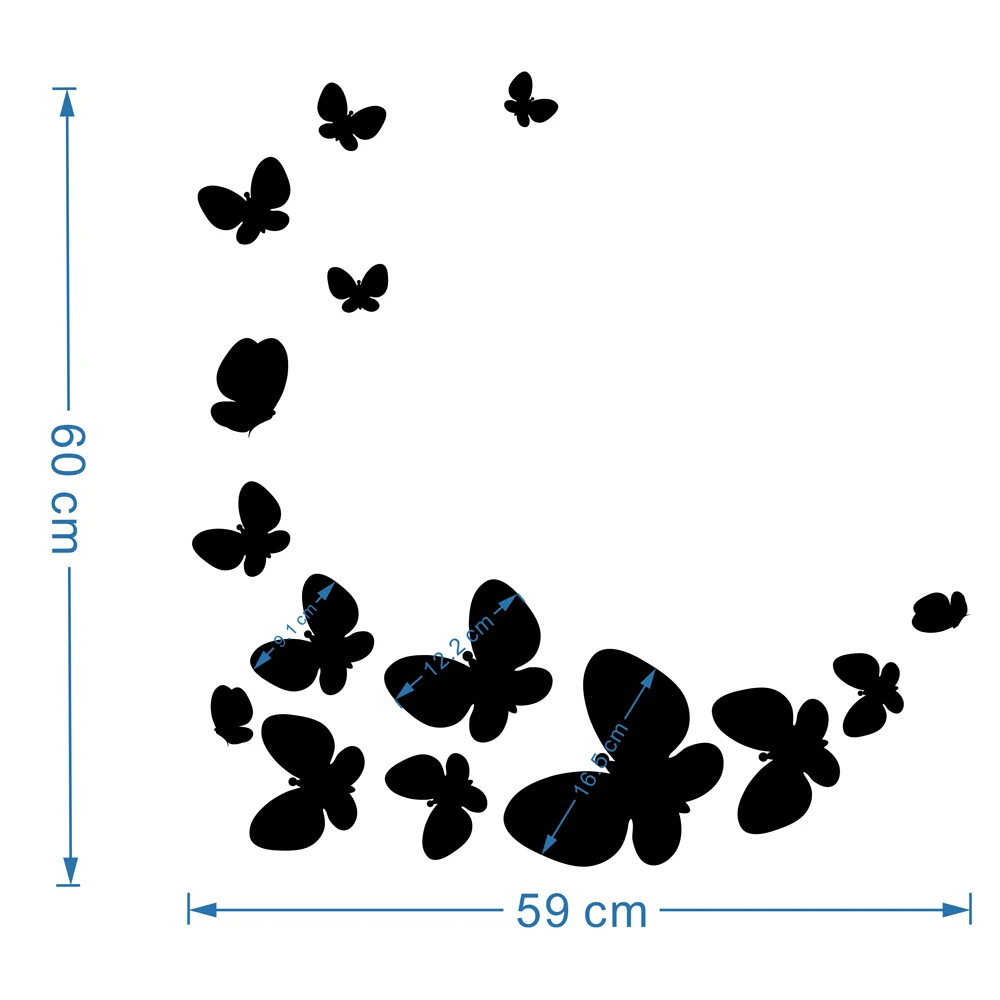 

JM505 mirror butterfly DIY acrylic wall sticker children's room kindergarten home decoration waterproof self-adhesive