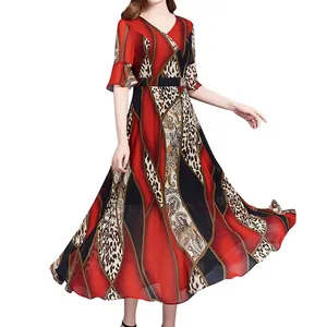 Women's Clothing Summer Appliques Woman Dress Women Dress Polyester Fiber Leopard Print Dress Women Summer Women's Dress 10 item image