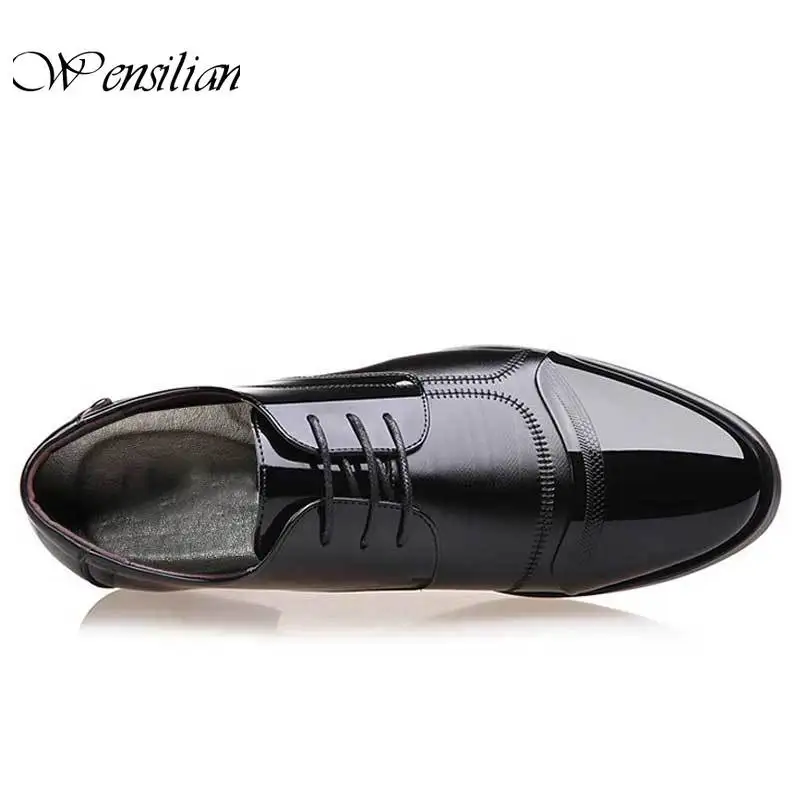 

Business Leather Casual Shoes Breathable Men's Casual Shoes Wedding Oxfords Shoe Rubber Formal Dress Shoe Chaussure Homme 2020