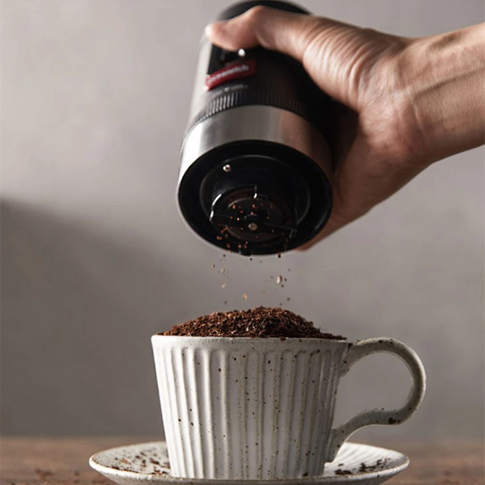 Электрическая кофемолка Oceanrich USB перезаряжаемая для зерен эспрессо 5 уровней