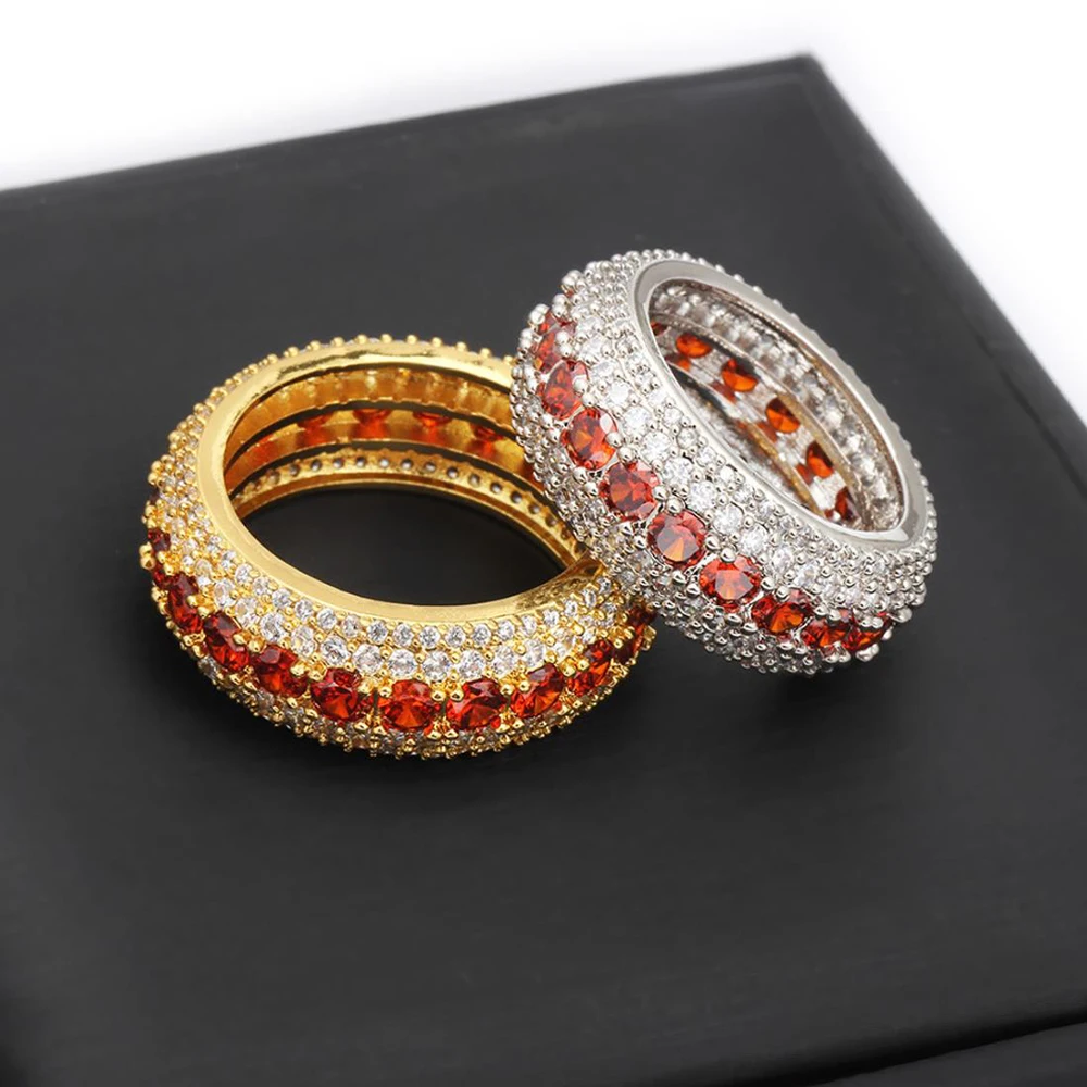 Западные популярные новые кольца в стиле хип хоп золотого и серебряного цвета