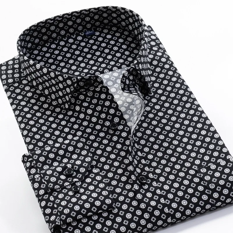 

XXL-10XL plus size men's long-sleeved shirt 2022 spring and summer brand trend comfortable printing youth fashion loose shirt