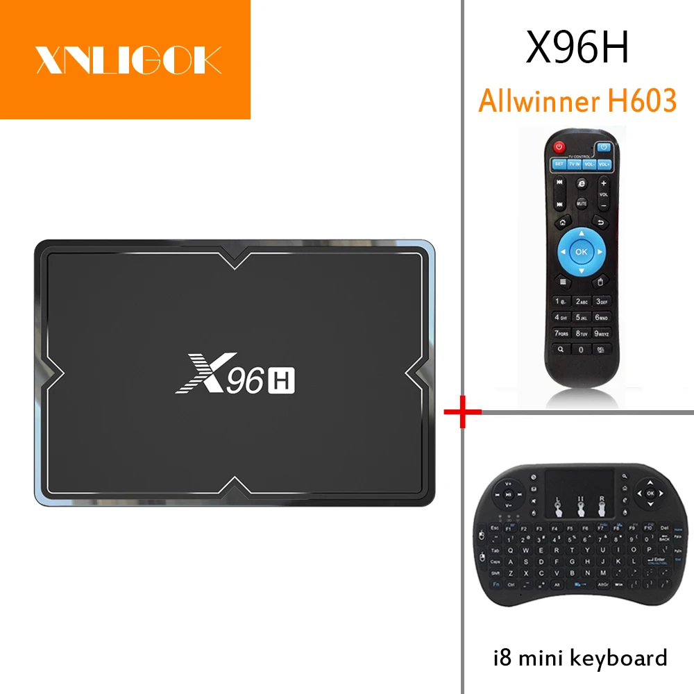Смарт ТВ-приставка X96H 6K 4K HD 3D 4G RAM64GB Wi-Fi Android 2019 VS X96mini X96max новинка 9 0 | Электроника