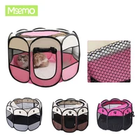 portable folding pet tent dog house octagonal cage for cat tent playpen puppy kennel pet axxessories fence outdoor dogs house