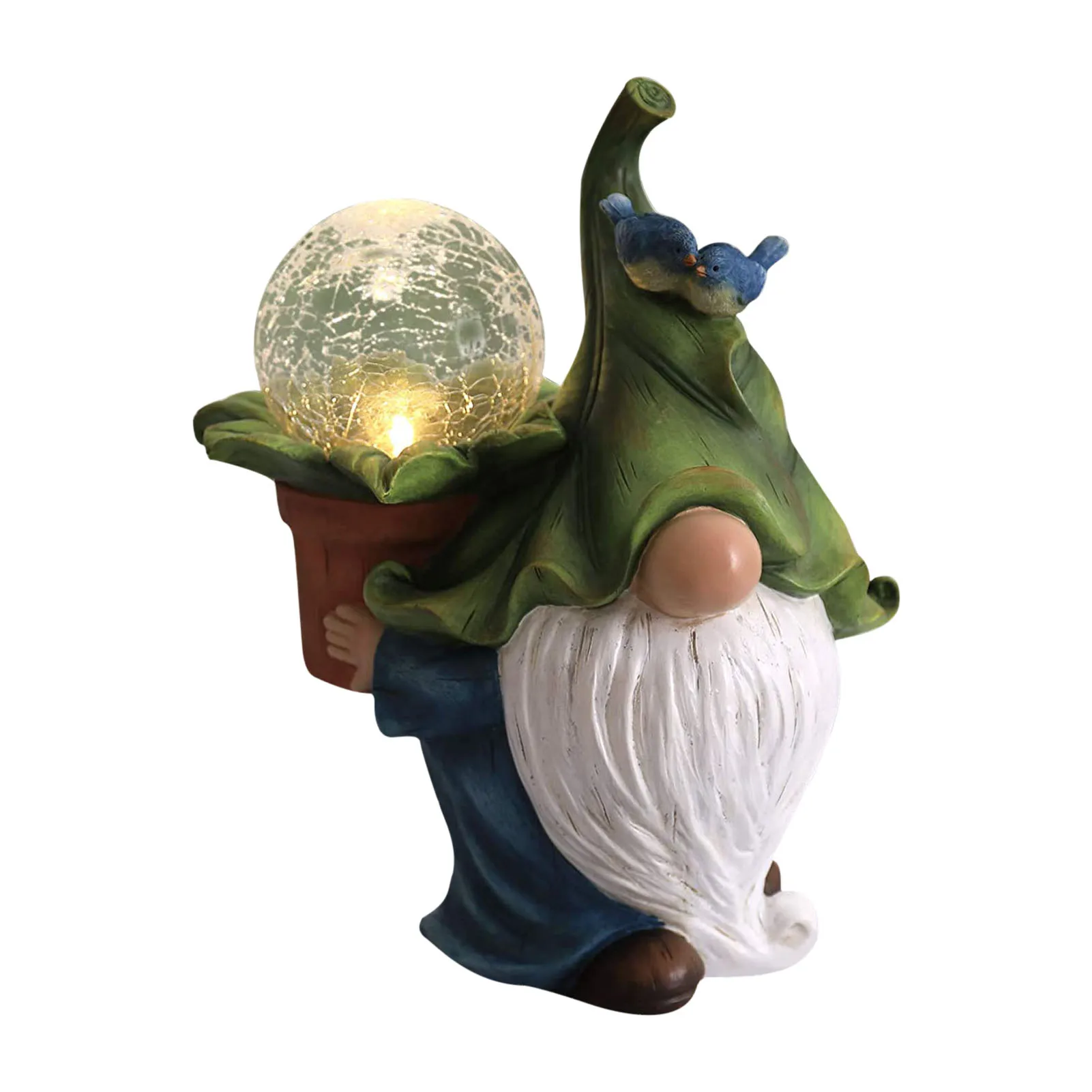 

Dwarf Ornaments Gnome Carrying Magic Ball Resin statue Crafts Garden Yard LED Light Outdoor Courtyard Lawn Porch Decoration