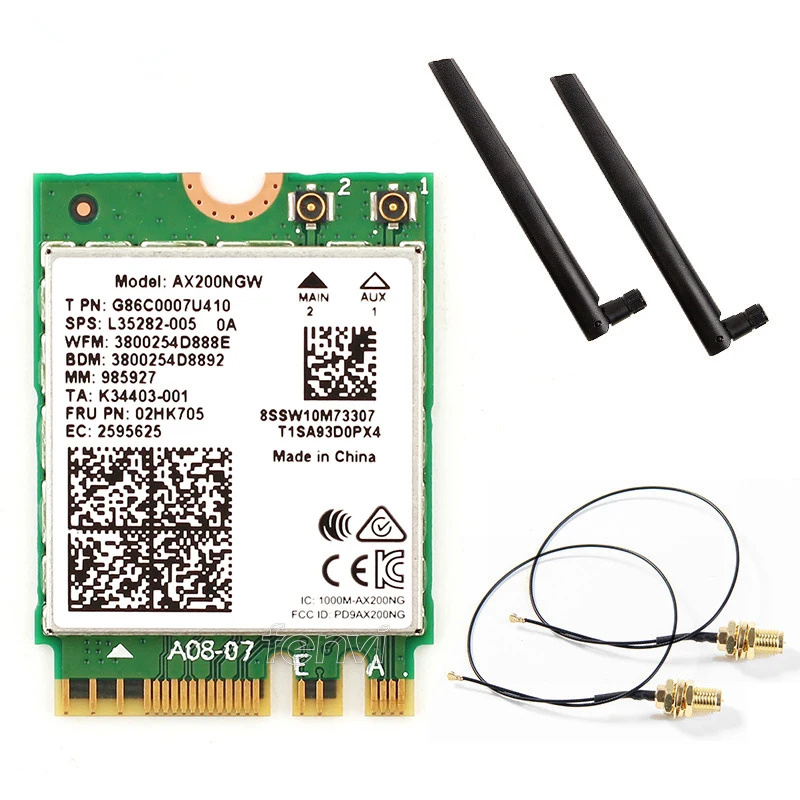 Двухдиапазонный AX200NGW Беспроводной 802.11ac/ax сети Wi Fi 6 для AX200 Wlan NGFF кард 5G до 2 4 Гбит/с