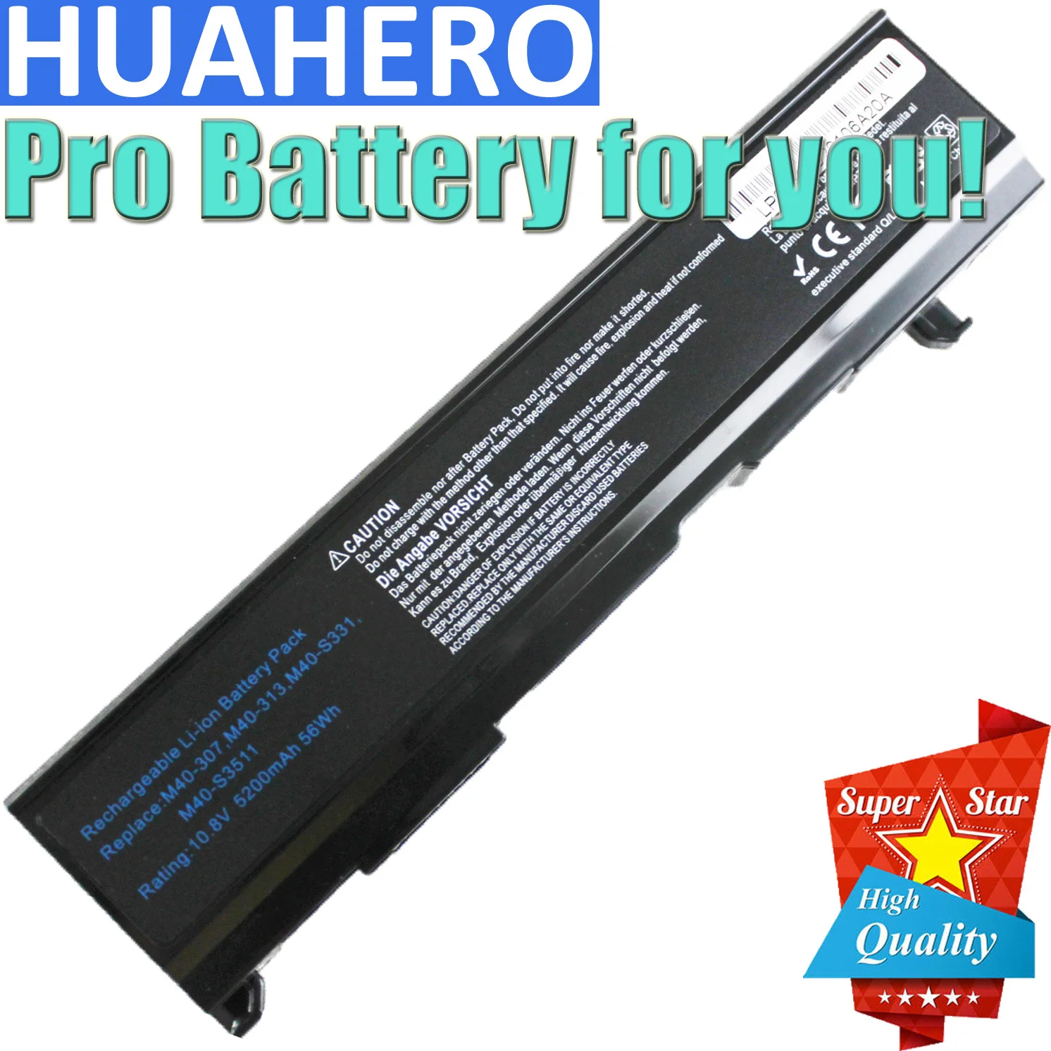 HUAHERO Аккумулятор для ноутбука Toshiba Satellite A100 A105 A80 M40 M50 PA3399U 1BAS 1BRS 2BAS 2BRS M100 M105 M110 M115 M45