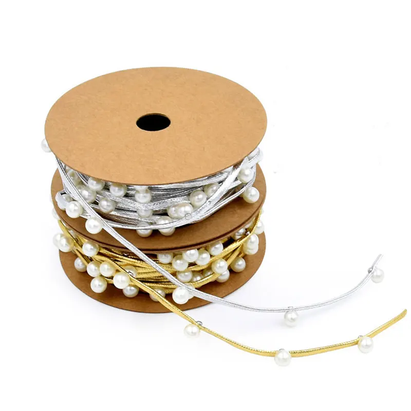 Рождественская имитация жемчуга атласная лента креативная елка Сделай Сам С