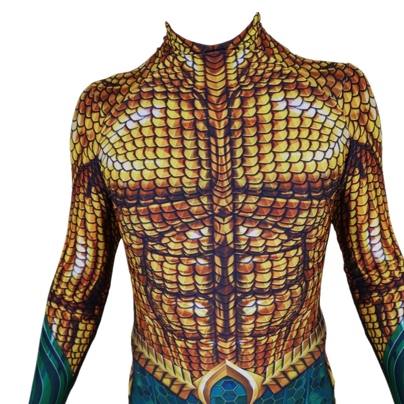 Новый костюм для косплея аквамана Артура Карри супергероя зентай комбинезоны на