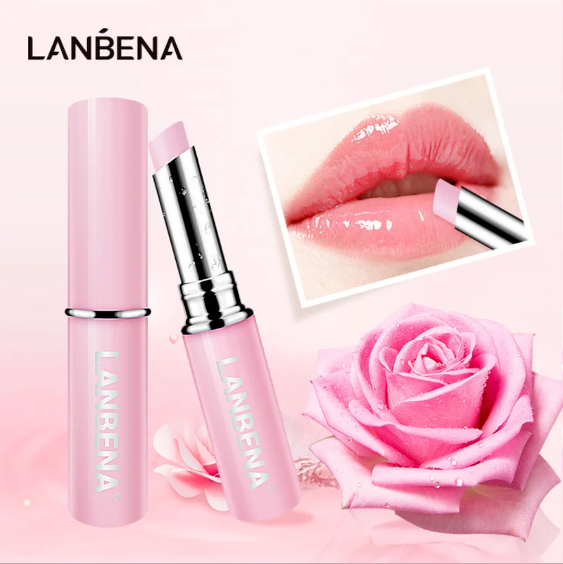 

LANBENA Chameleon Lip Balm Hyaluronic Acid Rose Moisturizing Natural Nourishing Smoothing Lip Lines Long-lasting Lip Care