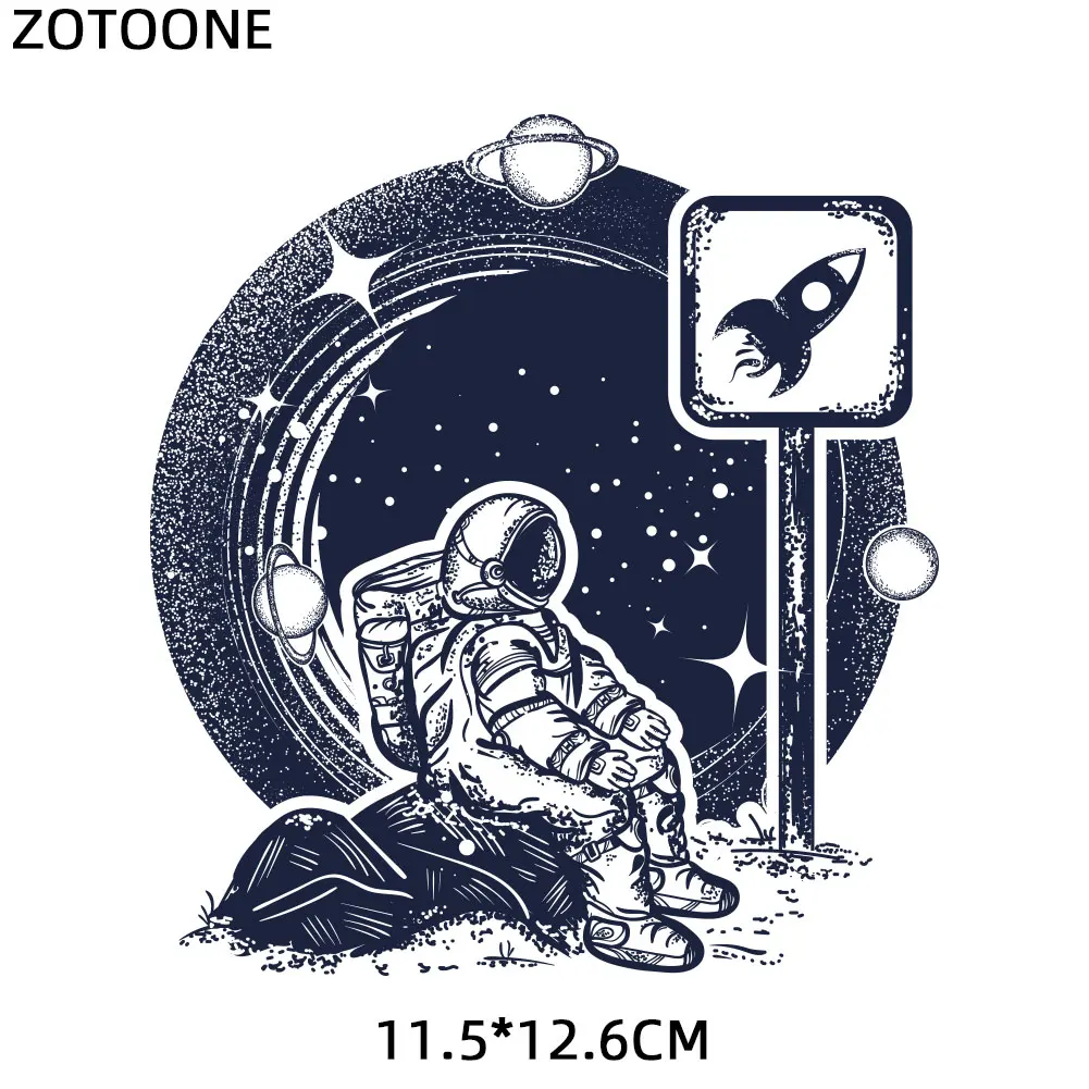 ZOTOONE нашивка с космонавтом, космическая планета, автомобильные наклейки с орлом, железные наклейки для одежды, аксессуары, аппликация, сделай сам, теплопередача G