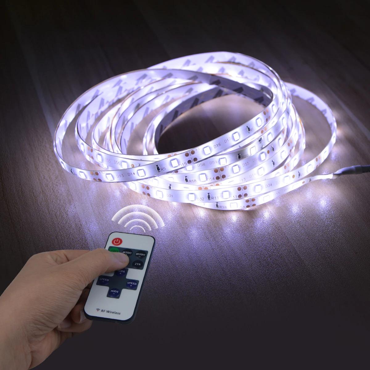 

1M 2M 3M 4M 5M LED Strip 12V Waterproof Dimmable Remoter Control Dimmer lamp Tape For Kitchen Cabinet Closet Indoor lighting