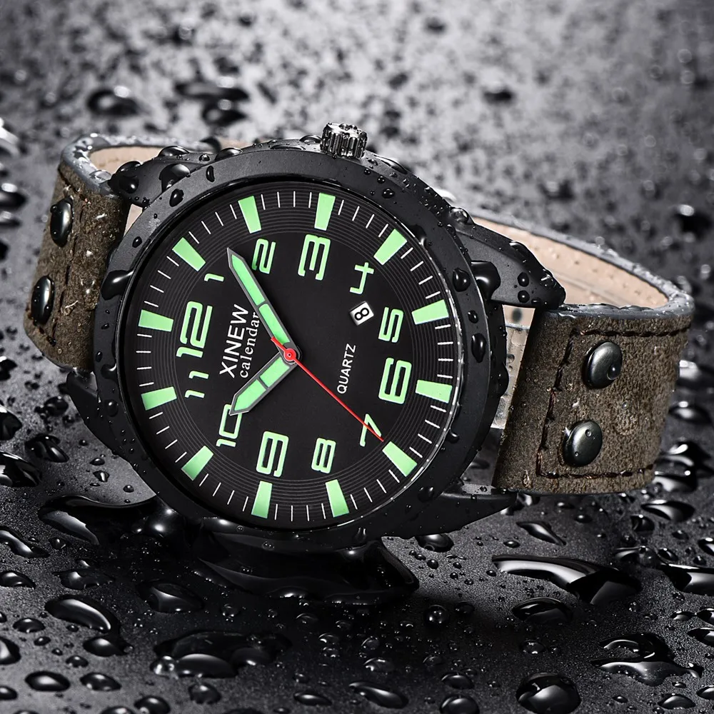 

Quartz Watch New Fashion Men Date Business Wristwatch Leather Band Strap Watches relojes hombre 2021 modernos zegarek meski
