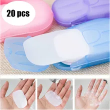 20PCS Portable Soap Paper Disposable Soap Paper Flakes Washing Cleaning Hand for Kitchen Toilet Outdoor Travel Camping Hiking