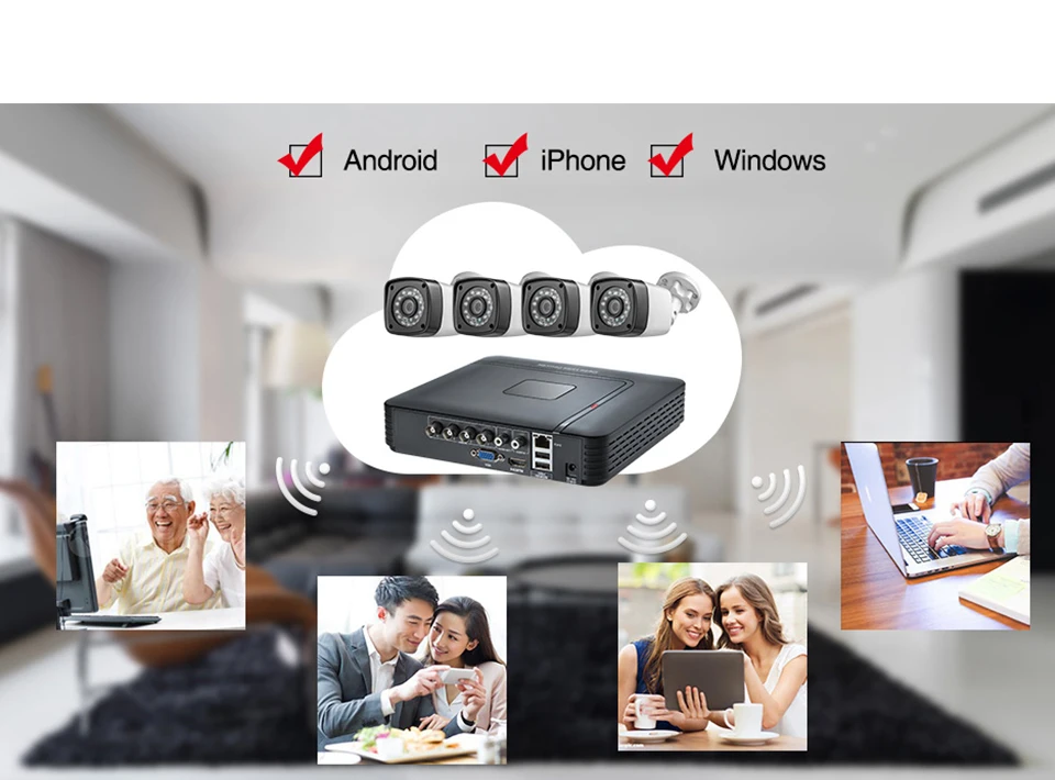 FUERS 4CH 8CH 5в1 AHD DVR система видеонаблюдения 4.0MP 1520 P Водонепроницаемая камера видео система скрытого наблюдения HDMI с 1 ТБ 2 ТБ HDD DIY Набор