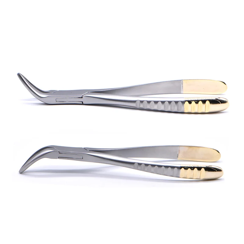 

Dental Root Fragment Tooth Extraction Forceps Tooth Pliers Instrument Curved Haed Maxillary Mandibular Dentist Plier Tool