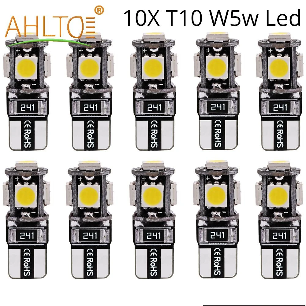 10 шт. T10 W5W 194 автомобильный тормоз Led Canbus интерьерная лампа для чтения купольная