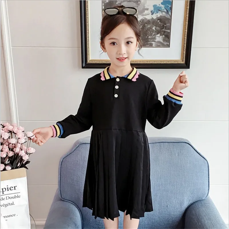 Новинка Платье для девочек Сезон весна-осень Детская одежда принцессы в