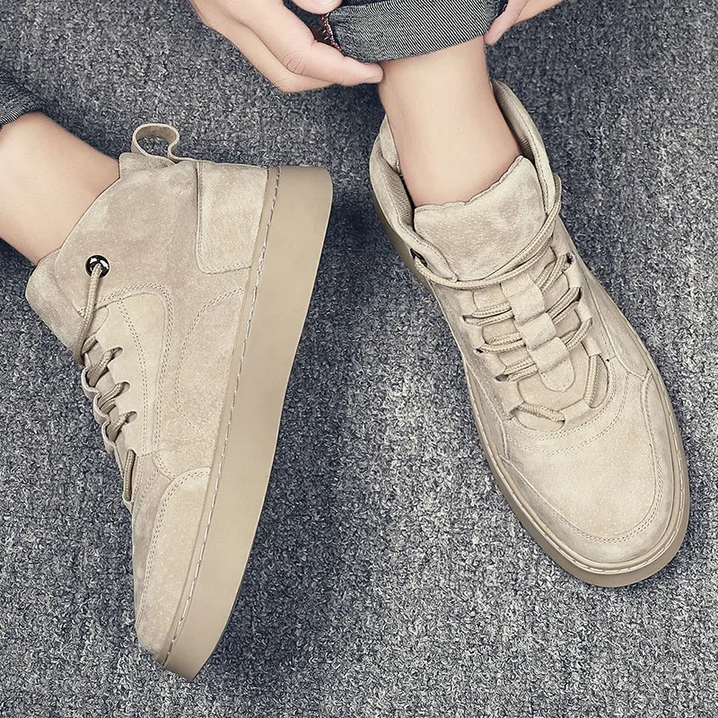 

CYYTL Fashion Men's High Top Sneakers Casual Lace Up Sport Shoes Skateboard Flat Breathable Basket Sport Homme Mnnerschuhe
