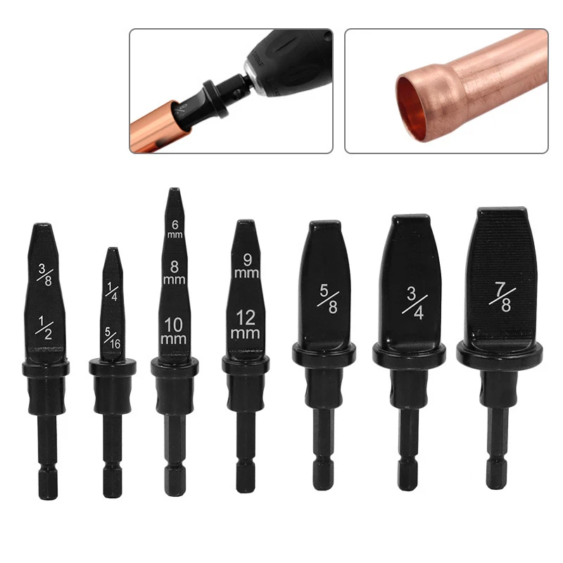 

2020 New 5Pcs Metric/Imperial Tube Pipe Expander Support Multifunction Copper Pipe Flaring Tool Portable Bearing Steel Drill Bit