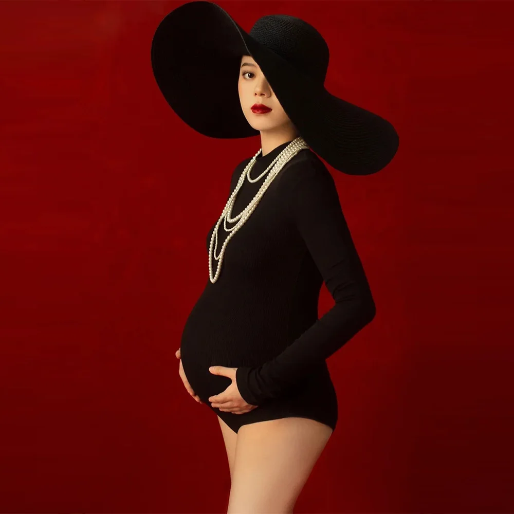 

2022 new pregnant women photo photography clothing pregnant mommy art photo knitting jumpsuit maternity dress