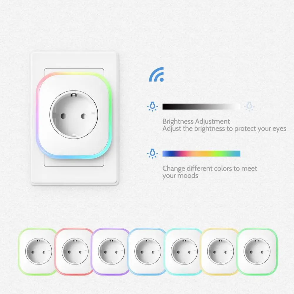 Умная штепсельная вилка EU wifi розетка prise wifi уникальный дизайн с Alexa& Google home app мульти-контроль