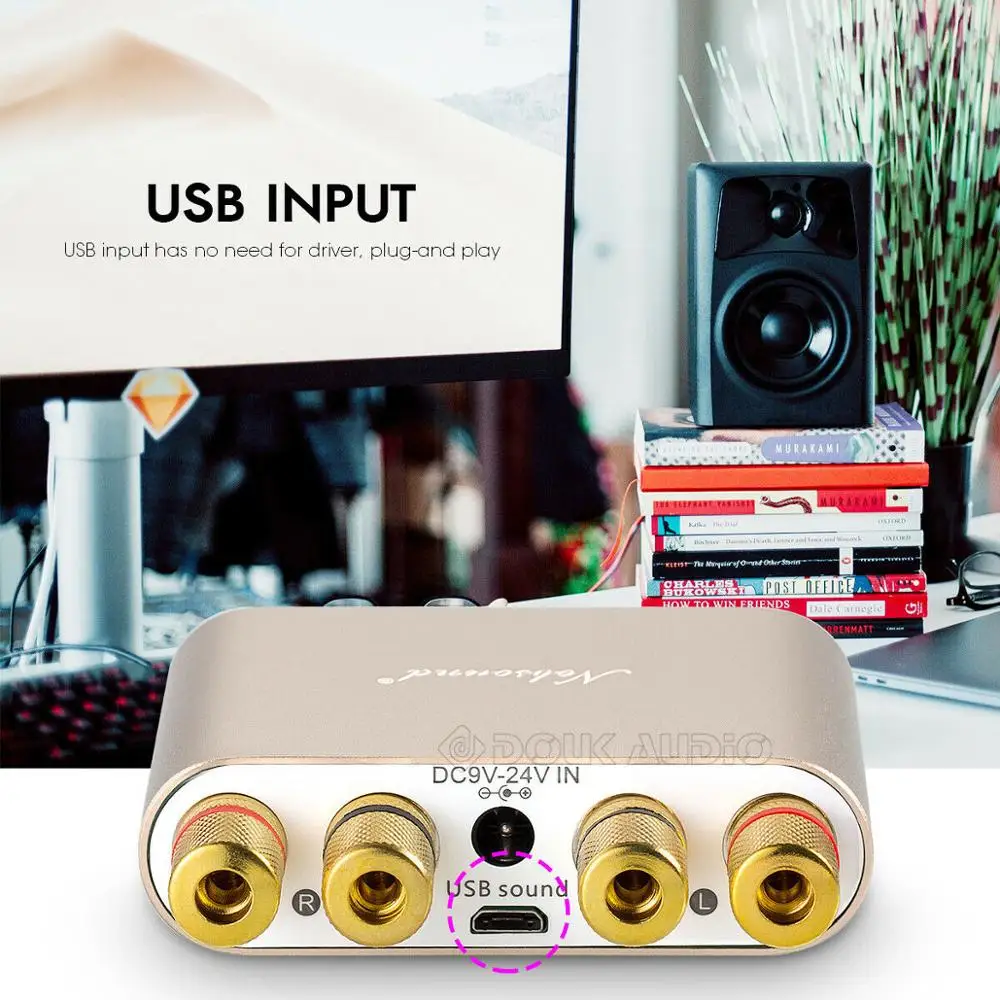 Nobsound HiFi 100 Вт мини TPA3116 Bluetooth цифровой усилитель стерео усилитель HiFi аудио приемник USB ЦАП с питанием