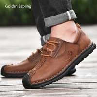 golden sapling classic men loafers breathable leather lightweight mens casual shoes fashion driving flats leisure retro loafers