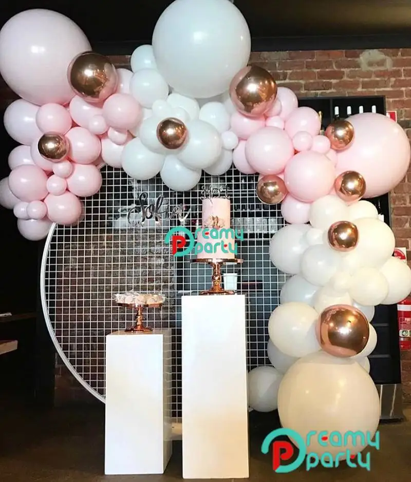 115 шт пастельный Глобальный Детский Розовый Белый Макарон шар гирлянда Арка