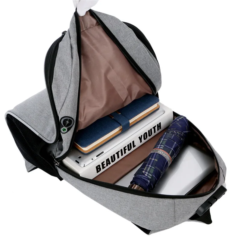 USB Charging Computer Backpack Men Women Casual Bags Waterproof Laptop Male Business Travel Boys Trend Girls School Bag | Багаж и сумки