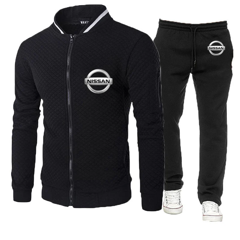 

2021 Spring and Autumn Nissan Printing New Men's Jackets Sport Suits Male Hoodies Fashion Fitness sweater Sweatpant Set