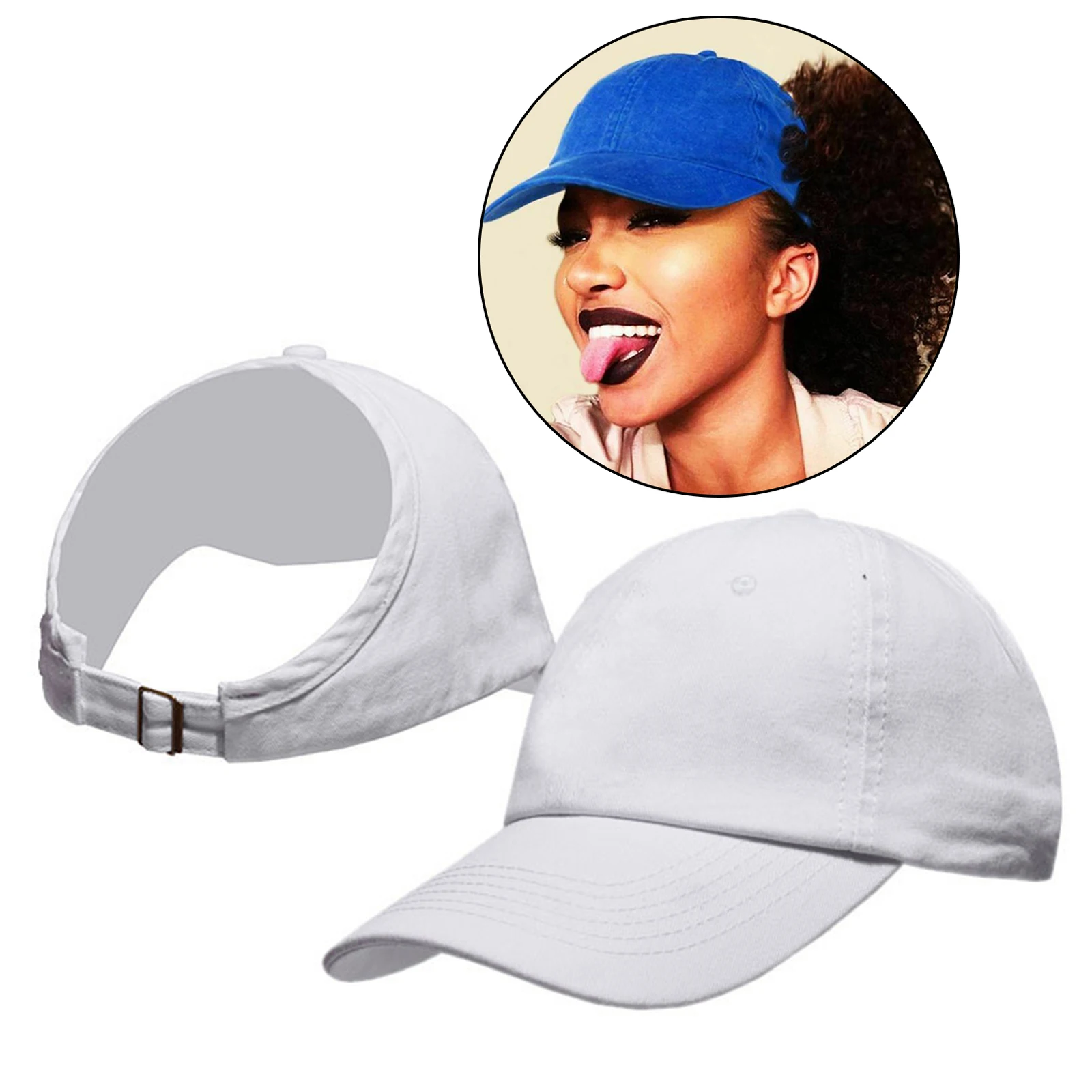 Женская шапка с вышивкой хвостиком открытой спиной отверстием для хвоста |