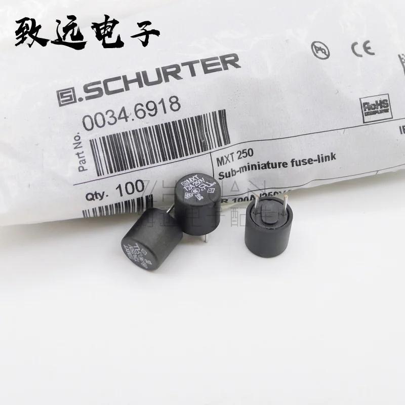 Оригинальный новый круглый предохранитель 100% 0034,6918 MXT250 T 2A 250V
